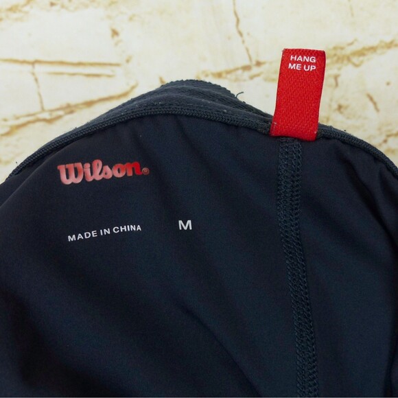 Wilson Athletic Shorts Women M Navy Blue Flowy 2 in 1 Liner Running Tennis Gym - Picture 12 of 14